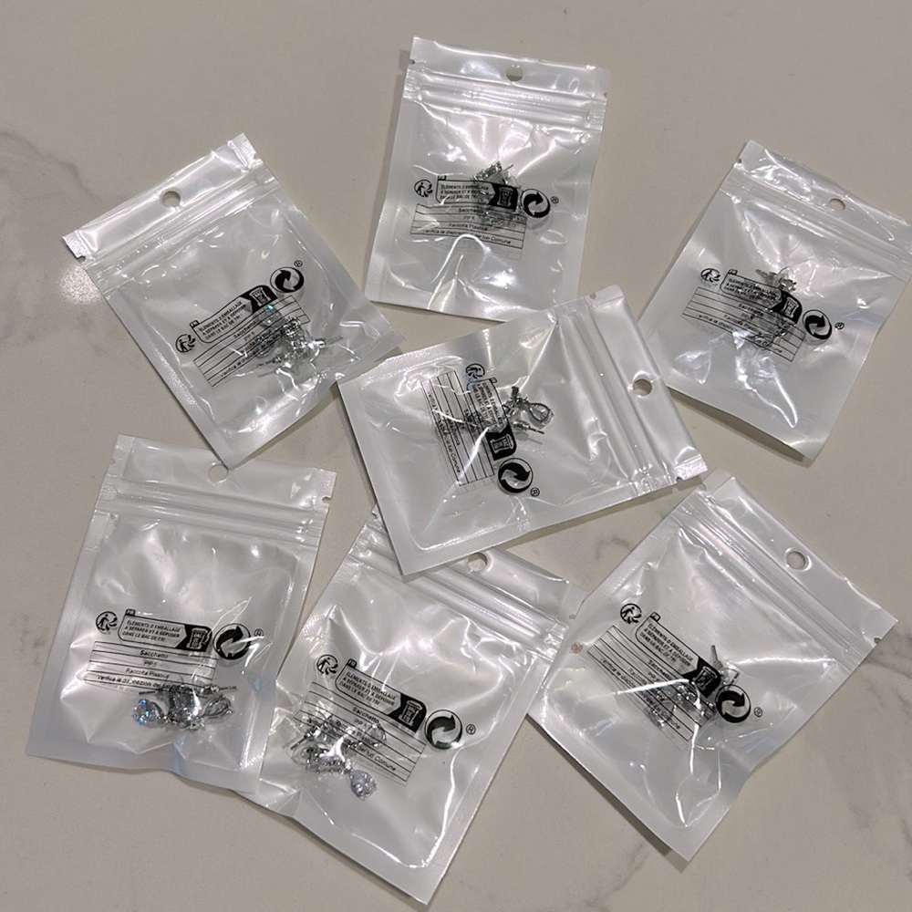 New/Unworn Bridesmaid Earrings x7